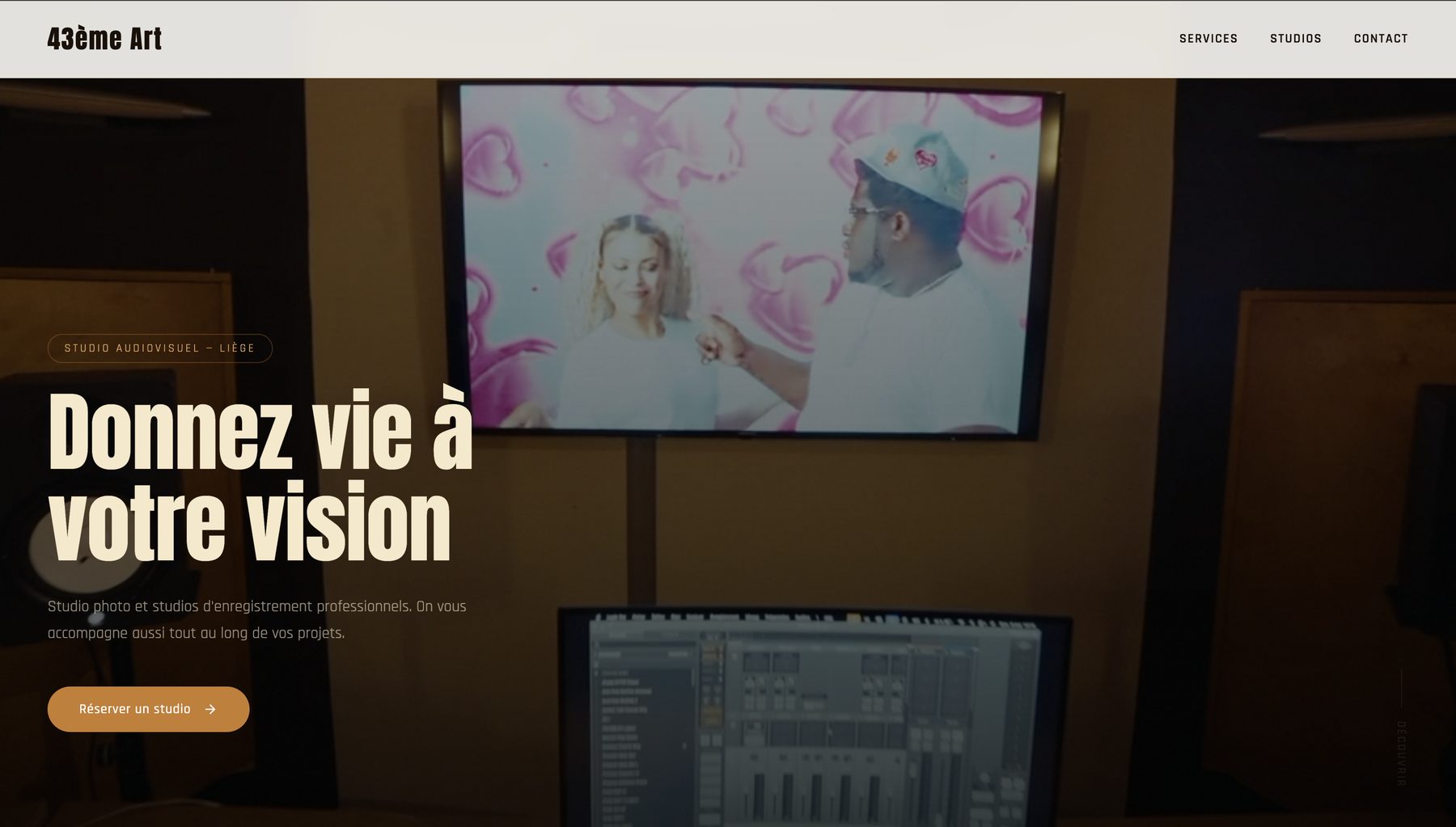 Page d'accueil du site 43ème Art